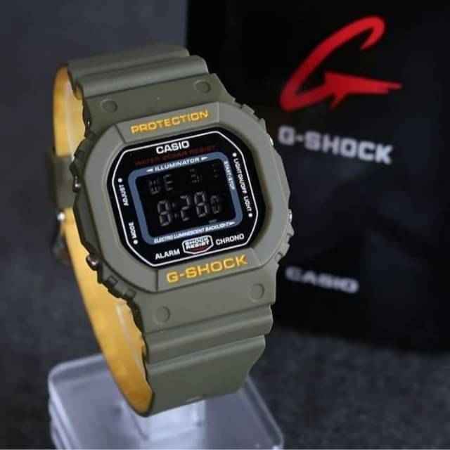  jam  tangan digital gshock dw5600 g  shock  dw  5600  dual tone 