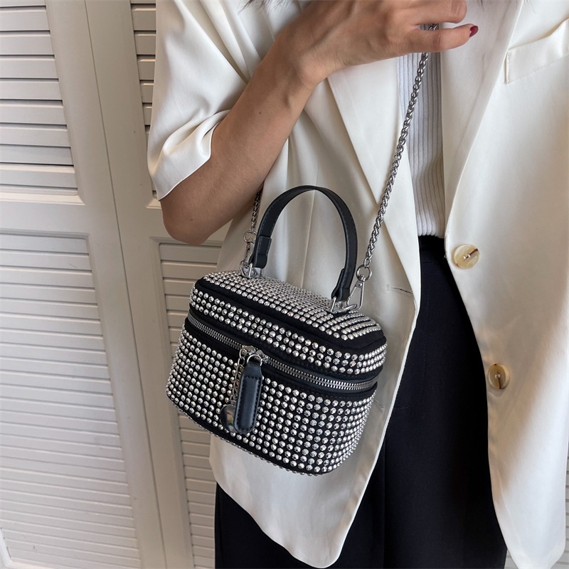 BJ57862 - BLACK/SILVER - TAS WANITA FASHION IMPORT MODIS ELEGAN TERMURAH TERLARIS TERBARU BAGSTORE JAKARTA TAS BATAM CR7862 BQ3542