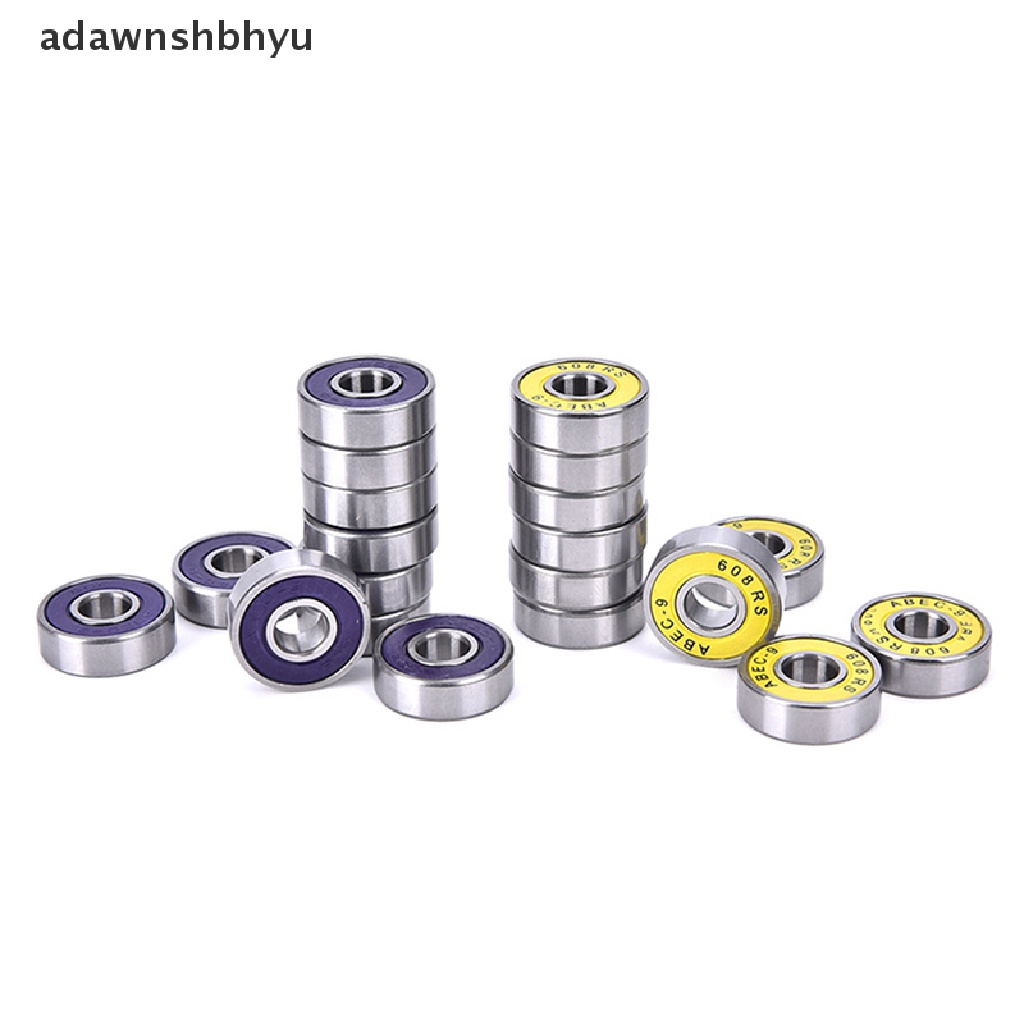 Adawnshbhyu 10PCS ABEC 9alas Stainless Steel Roller Skate Scooter Roda Bearing