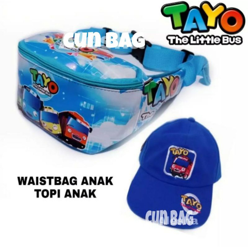 2in1 waistbag anak tayo+topi  tayo keren