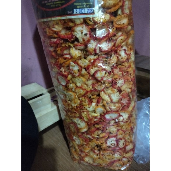 

Opak Seblak kencur bantet pedas gurih dan renyah