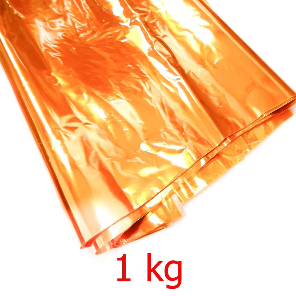 

1 KG Plastik Lembaran Tipis Oranye Potongan Roll Vulkanisir Ban