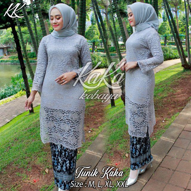 (COD) KIRANAOL - KEBAYA BRUKAT TUNIK / TUNIK BRUKAT MODERN / SET TUNIK BROKAT / TUNIK BROKAT / KEBAYA TUNIIK / KEBAYA MODERN / KEBAYA BRUKAT / ATASAN KEBAYA MODERN / BAJU KEBAYA BRUKAT / KEBAYA KURUNG / KEBAYA WISUDA BY KIRANAOL-SILVER