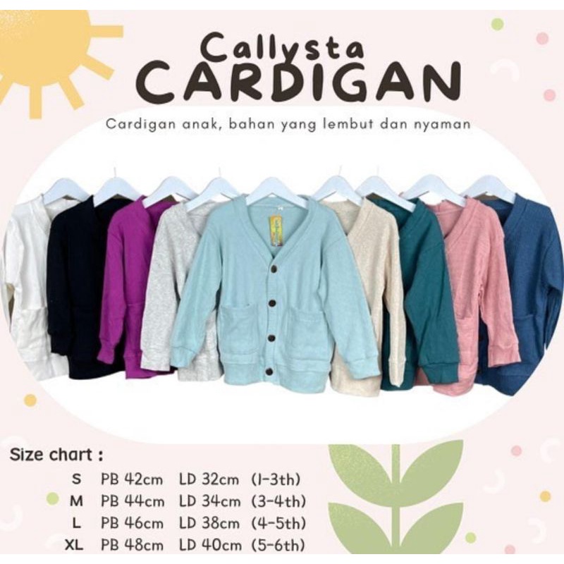 Cardigan Premium Callysta Ukuran S,M,L,XL