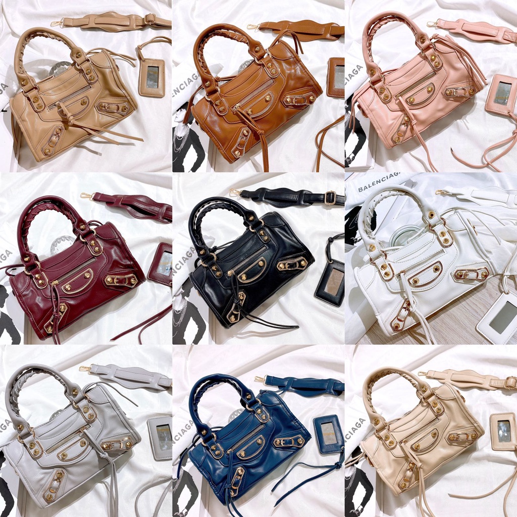 TAS SELEMPANG B*LENCI*GA GOLD METALLIC EDGE CITY KODE W541/B2339