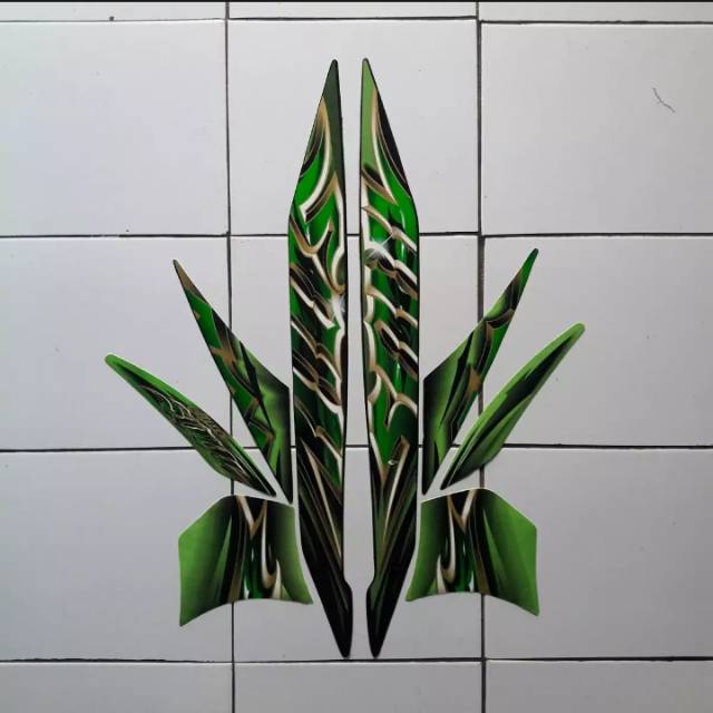 Striping Lis body motor mio soul 2010 hijau