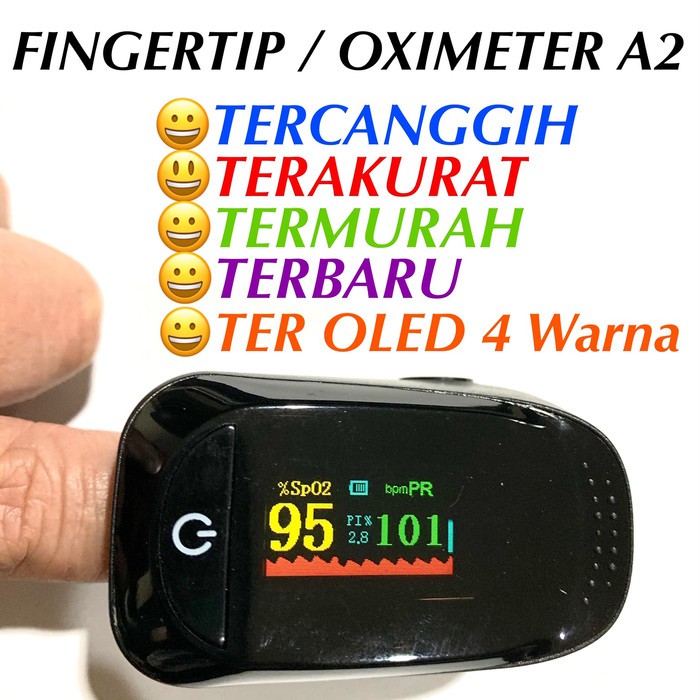 Pulse Oximeter Fingertip Pengukur Kadar Oksigen Detak Jantung Oximeter - A2 L87/A2 L88