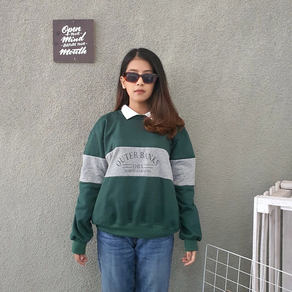 OUTER BANKS COLAR Sweater Crewneck Oblong Oversize-Unisex Sweater Terbaru Fashion Terkini Korean Style