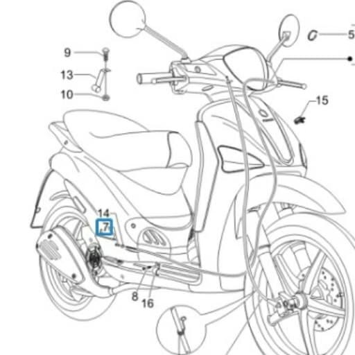 KABEL REM PIAGGIO LIBERTY 150