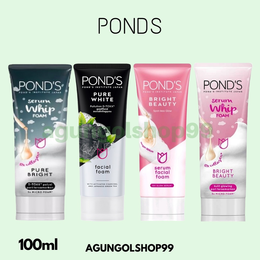 Jual Ponds Pure Bright Serum/Facial Foam/Serum Facial Foam/Bright ...