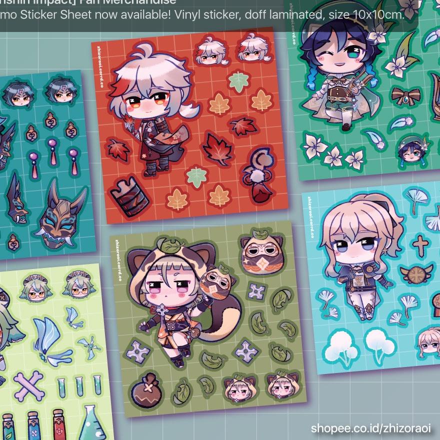 

GENSHIN IMPACT - ANEMO Kisscut Sticker Sheet