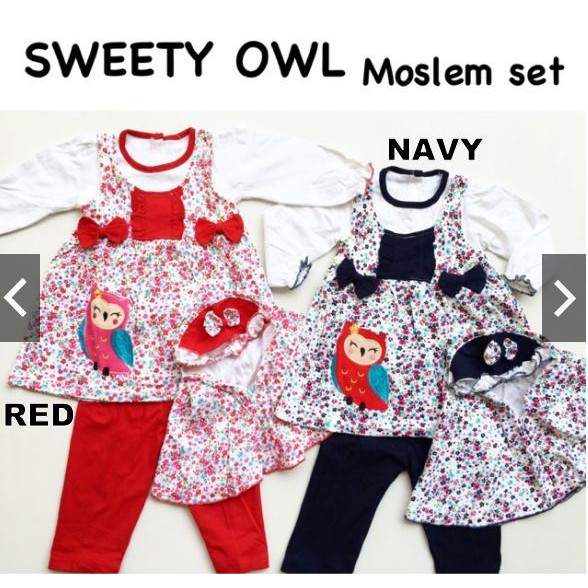 Baju Anak - Gamis Sweety Owl