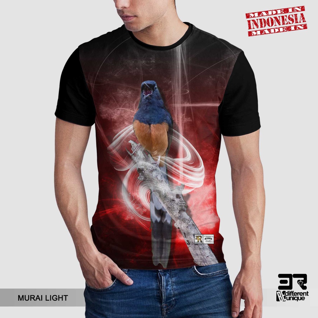 [ COD ] KAOS PRINTING GAMBAR BURUNG MURAI LIGHT - BAJU DISTRO ORIGINAL GAMBAR HEWAN KUCICA SHAMAS BA