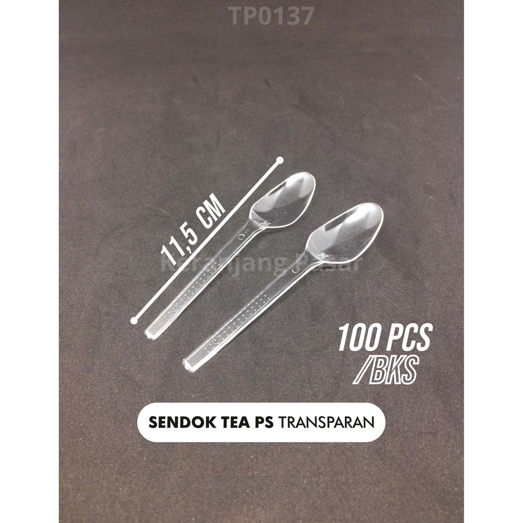 Sendok Teh Plastik Ps Transparan Victory (100pcs)