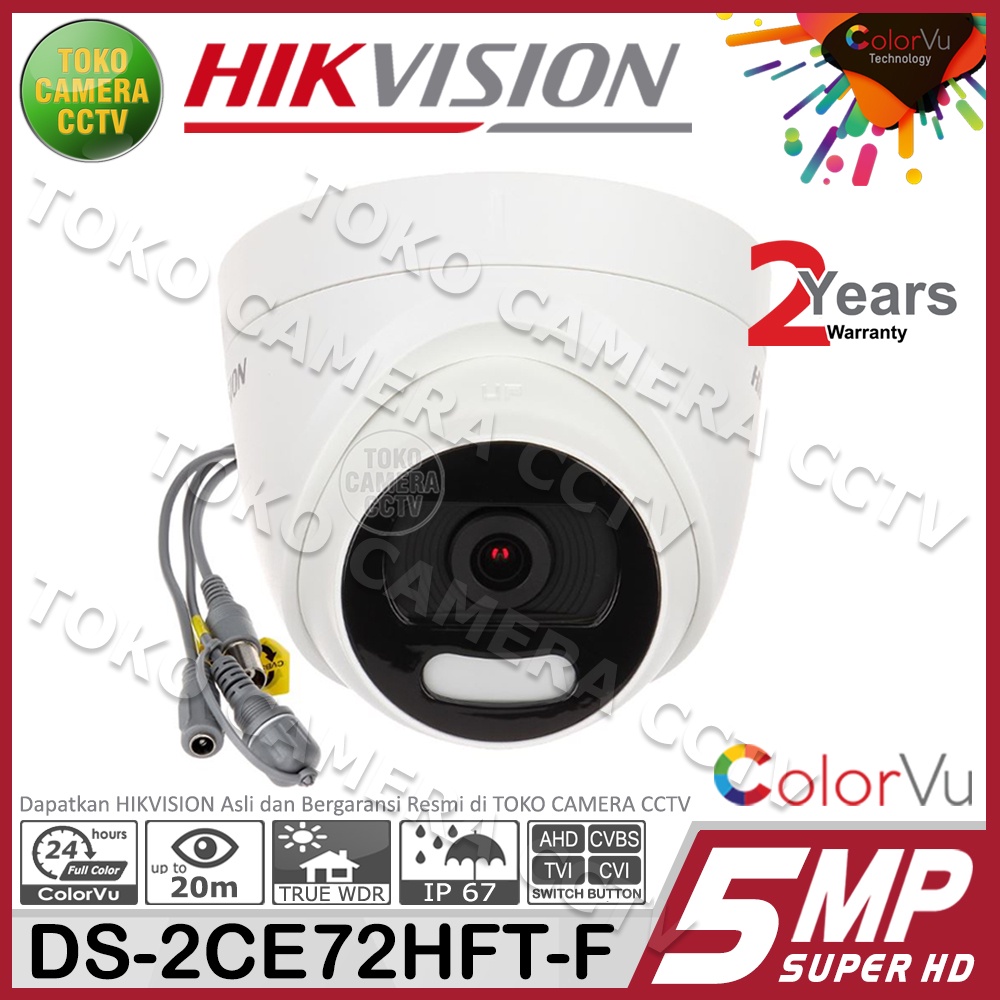 KAMERA INDOOR 5MP COLORVU HIKVISION CAMERA HIKVISION COLOR BERWARNA