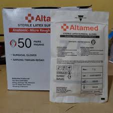 SARUNG TANGAN STERIL  NO 6.5 . 7 . 7.5 . HANDSCHOON STERIL . HANDSCHOEN STERILE