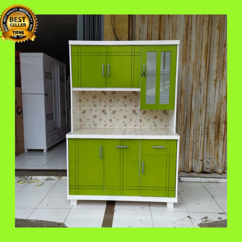 lemari dapur 3 pintu kayu minimalis