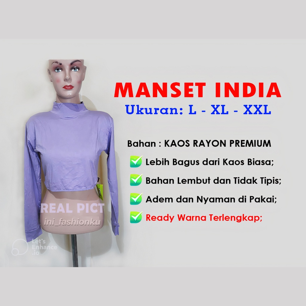 ( BISA COD ) MANSET INDIA CROP TOP MANSET CROP WANITA BB 30-75 KG BAHAN RAYON SUPER PREMIUM