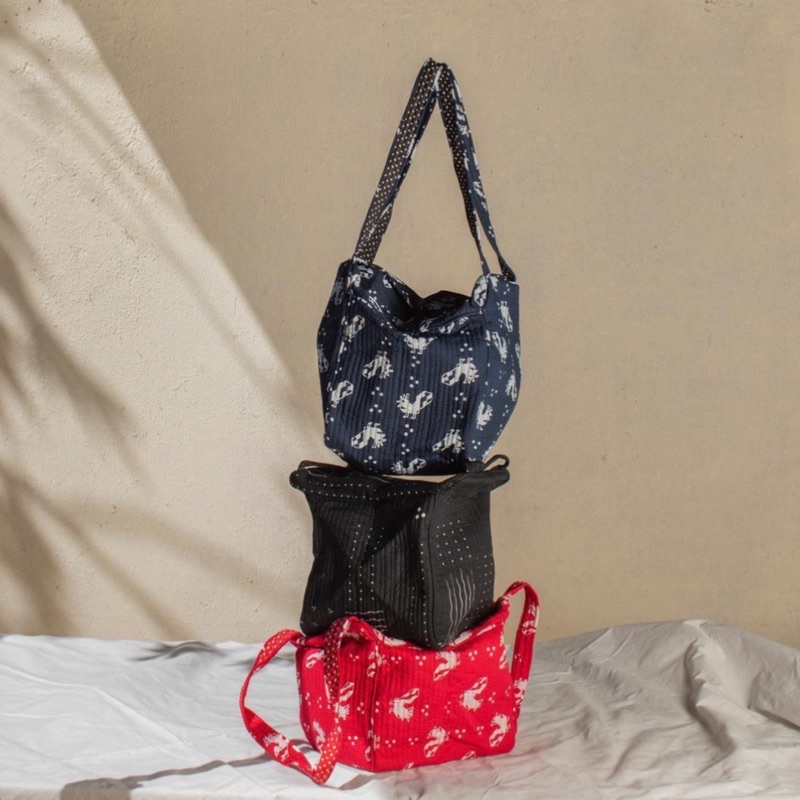 Tas Quilted Bag Hand Stamped Batik Sejauh Mata Memandang