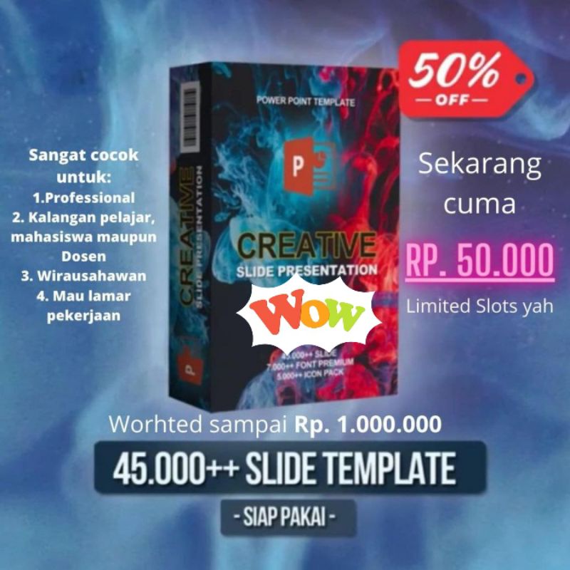 

Template Creative Slide Presentasi Modern Infographics Eksklusif