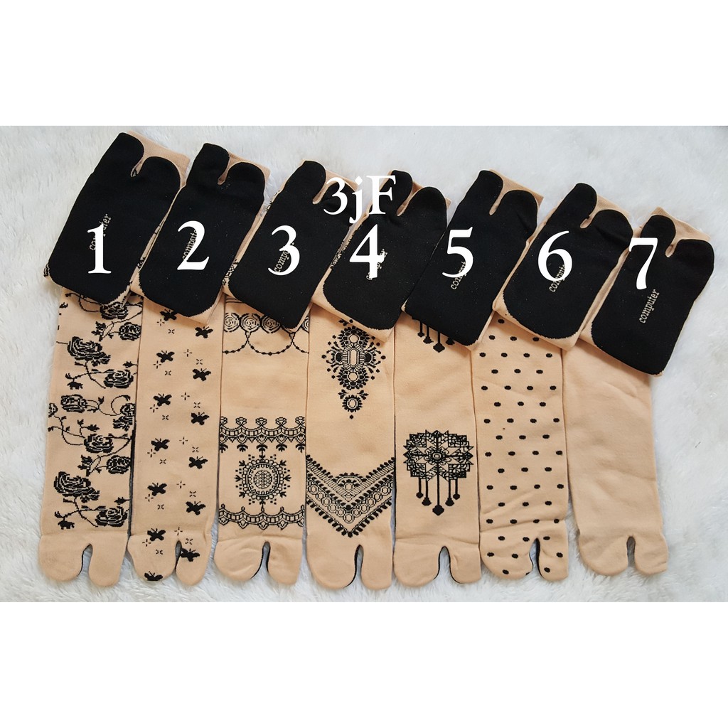  KAOS KAKI MOTIF HENNA  TELAPAK HITAM Shopee Indonesia