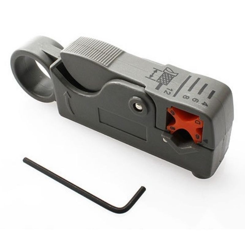 alat pemotong kabel Rotary Coaxial Cable Stripper Cutter - RG58 - Gray