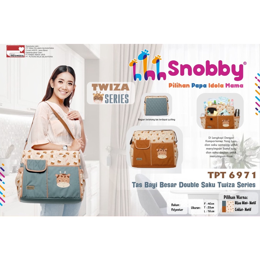 Snobby Tas Bayi Besar Double Saku Bordir Twiza Series - TPT 6971