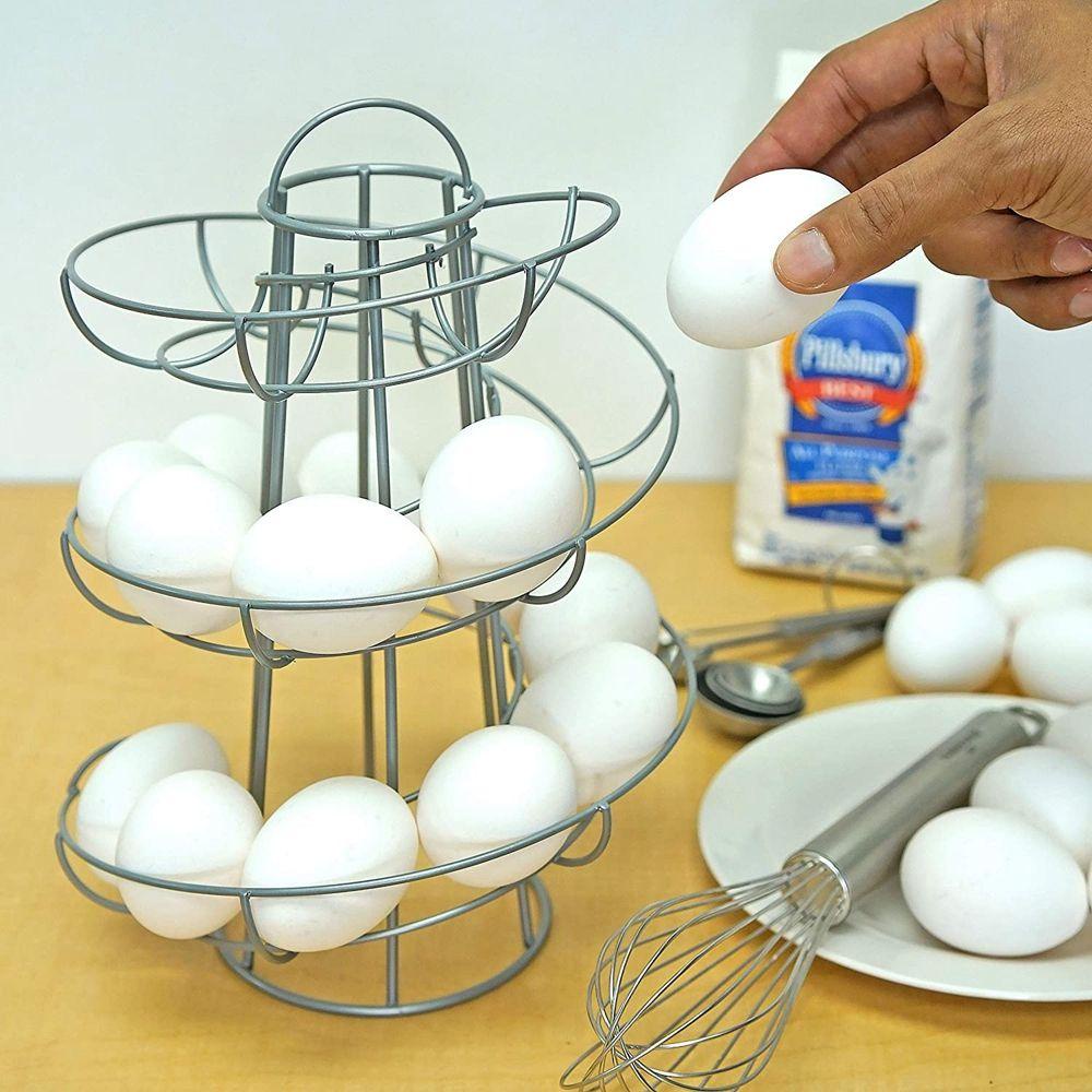 [Elegan] Tempat Telur Restoran Deluxe Spiraling Basket Egg Skelter Stand