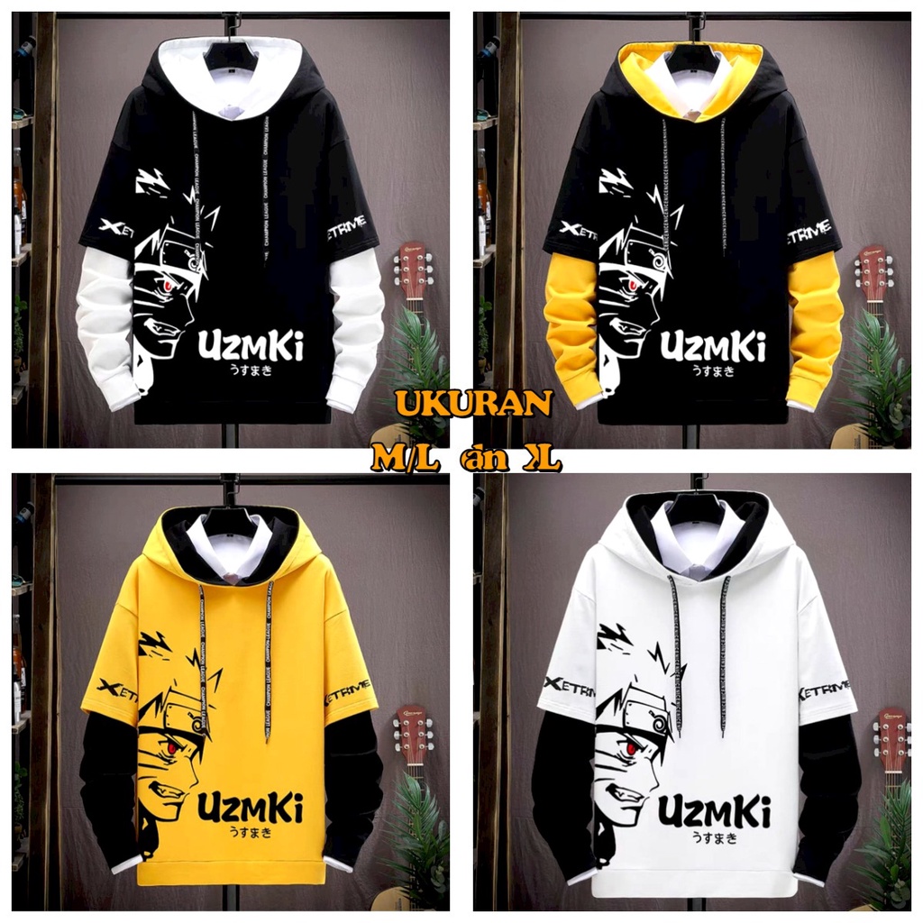 MUKZHOP - HOODIE UZMKI / hoodie pria kece / motif uzumaki / fashion cowo keren / hoodie terbaru / termurah