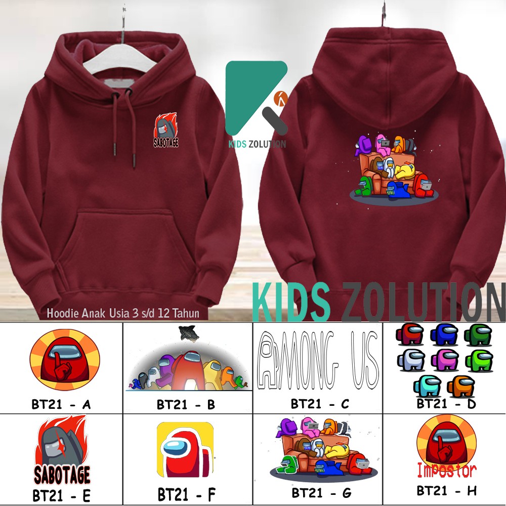 Hoodie Among Us Sweater Among Us Jaket Among Us Anak Jaket Gamers Anak