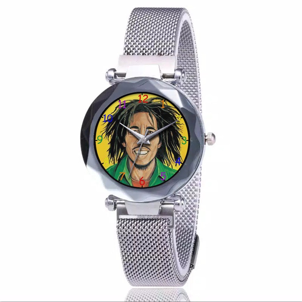 Jam Tangan Wanita Custom - BOB MARLEY Free Box &amp; Batre Cadangan