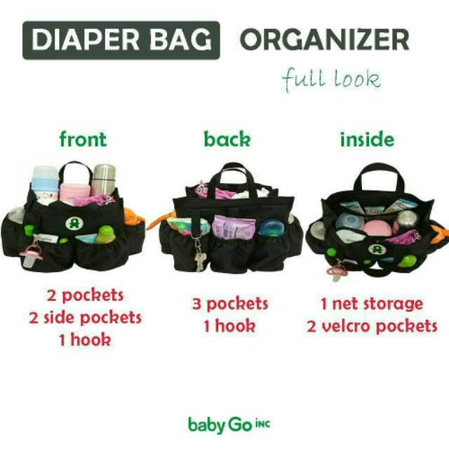 BabyGo Inc - Baby go inc Diaper Bags Organizer - Babygoinc - tas bayi