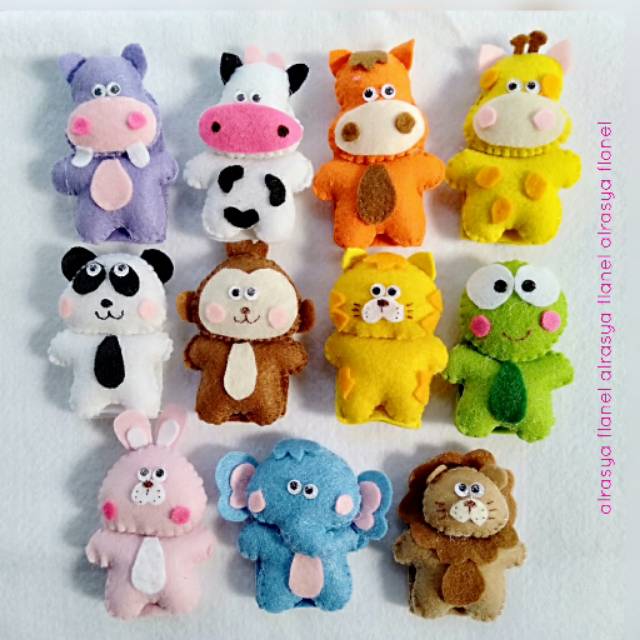 Boneka Jari Boneka Flanel Karakter Hewan Shopee Indonesia