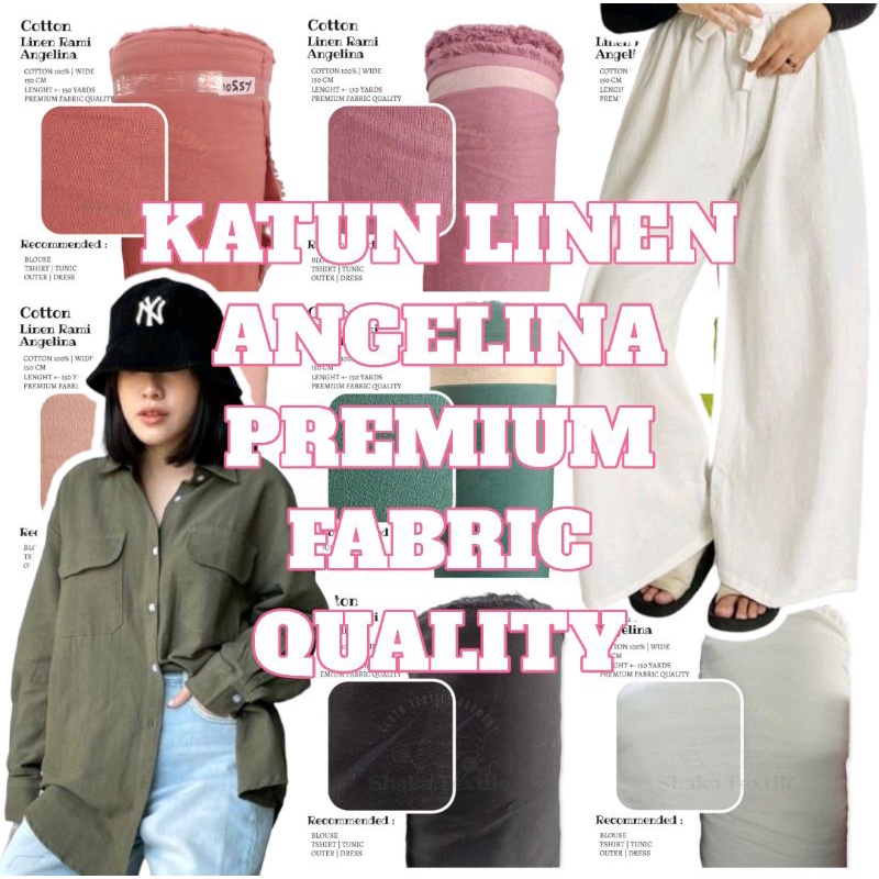 KAIN KATUN LINEN RAMI ANGELINA FABRIC PREMIUM IMPORT