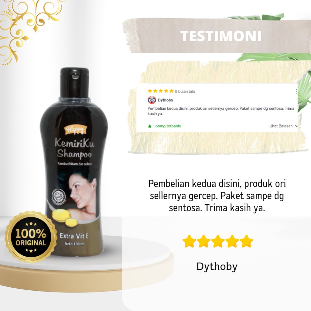 Sampo Happy Kemiriku Paket 3 Shampoo Perawatan Rambut Anak dan Dewasa