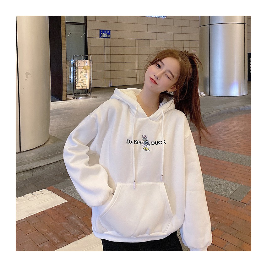[littlecrab] Hoodie Oversize Korea Daisy Duck Bigsize Topi Pita Lucu Hoodie Unisex Korean Style