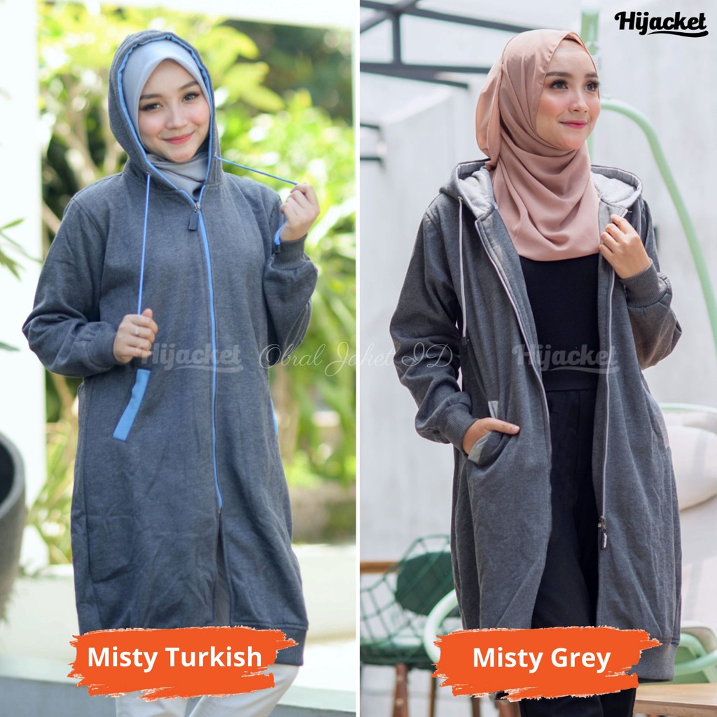 Hijacket Basic Misty Original Bandung | Jaket Polos Wanita Size L XL XXL Garansi 100%-4