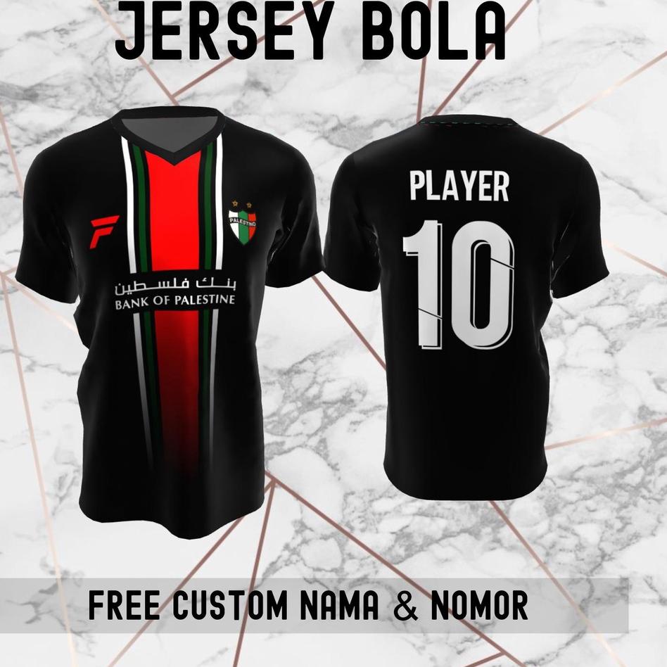 Paling Diminati.. Jersey Palestina Timnas Negara Bola Baju Kaos Custom Nama dan Nomor Punggung - 173
