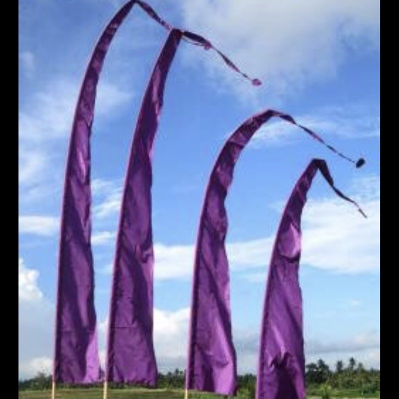 Umbul - Umbul Penjor Dekorasi / Bendera Naga Khas Bali 6 meter - 7 meter Berbagai Warna