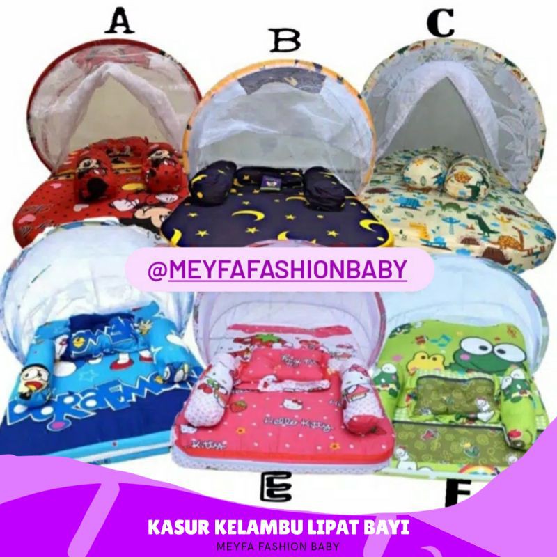 1 Set Kasur Kelambu Bayi Bantal dan Guling