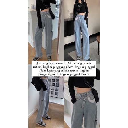 jeans hw kulot korea sobek samping