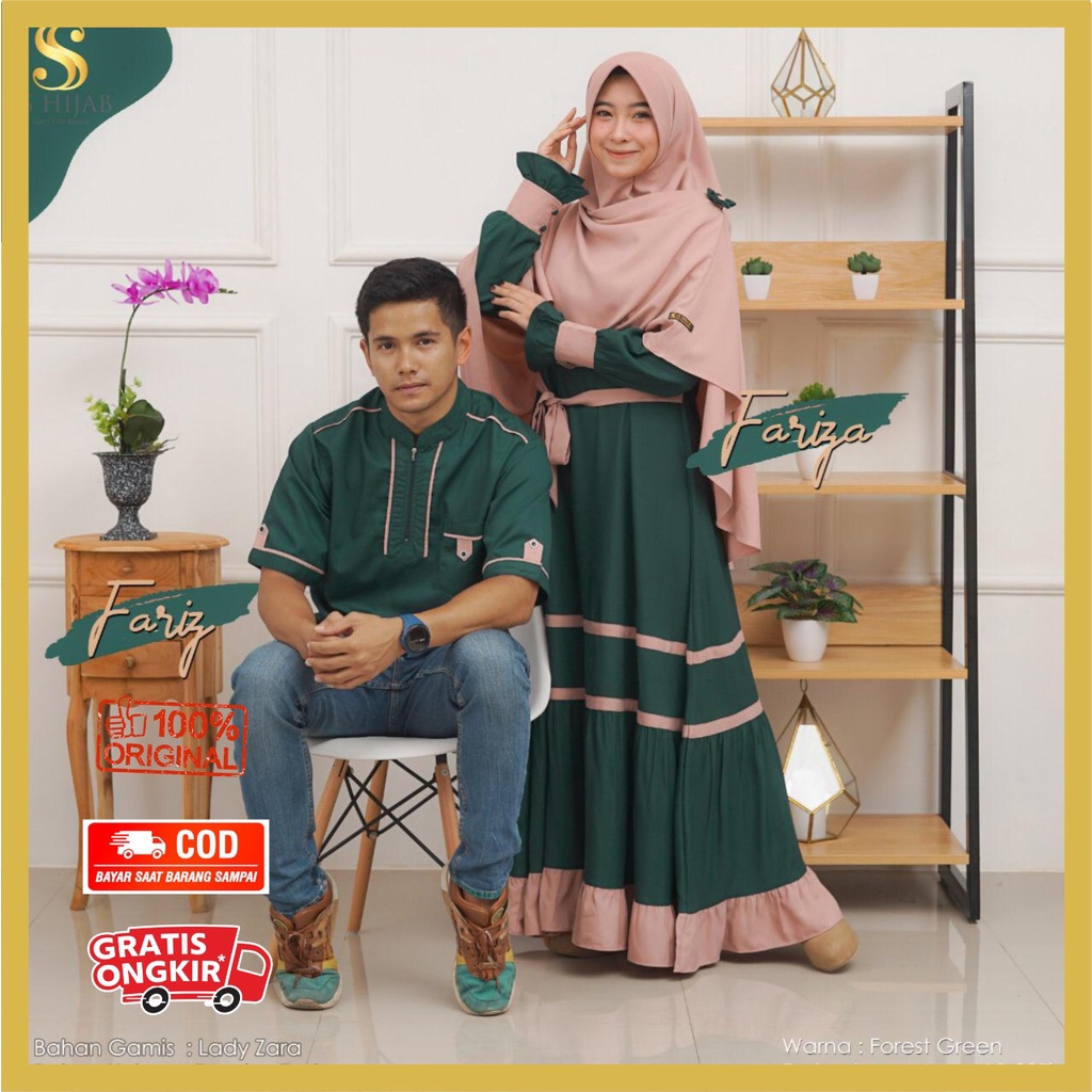 SS HIJAB FARIZ & FARIZA // GAMIS & KOKO COUPLE DEWASA // READY STOCK & SIAP KIRIM