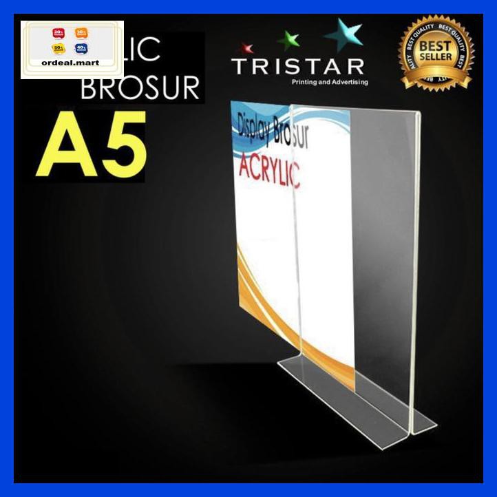 

6Rtiut7- Akrilik / Acrylic Holder Standing A5 / Tempat Brosur A5 5Ea5W5-