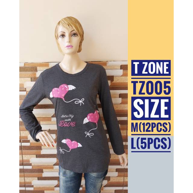 Kaos Cewek T Zone Panjang Reseller