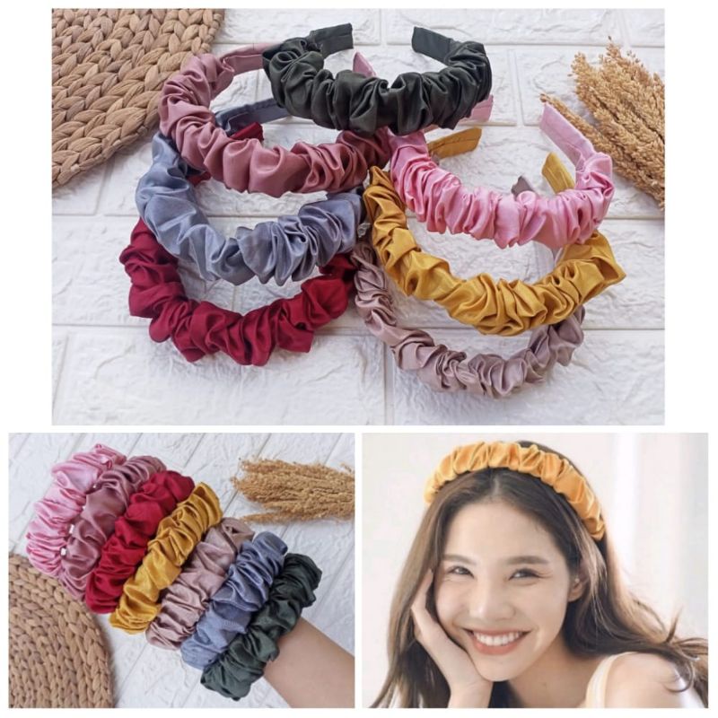 Bando Scruncie/Bando Korea/Bando Ruffle/Bandana Korea Bando dewasa