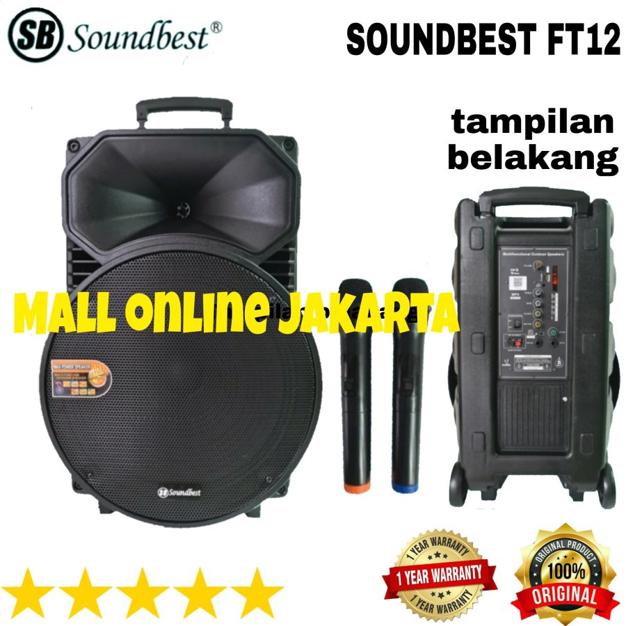 Speaker aktif soundbest Ft 12 inch Portable meeting wireless ft12