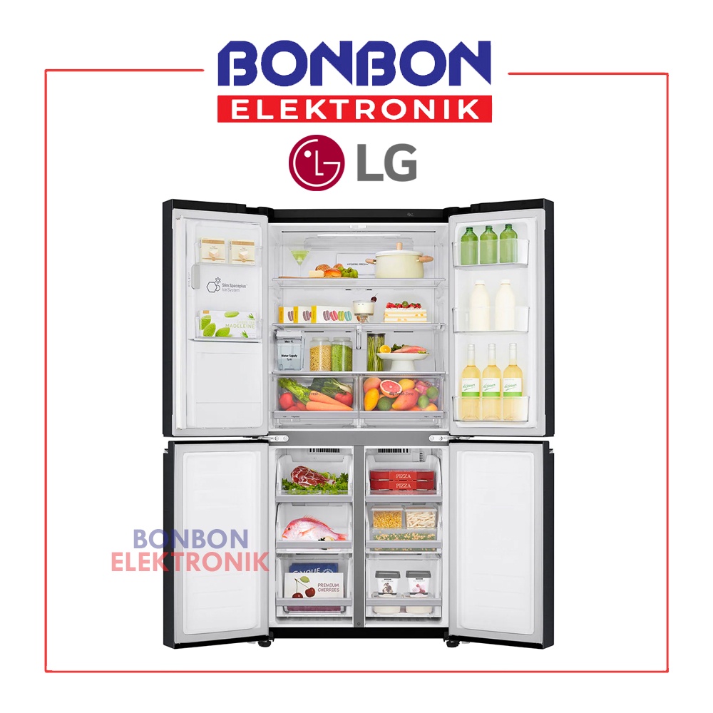 LG Kulkas Side By Side GC-L22FTQBL w/ Water Ice Dispenser UV Nano 570L