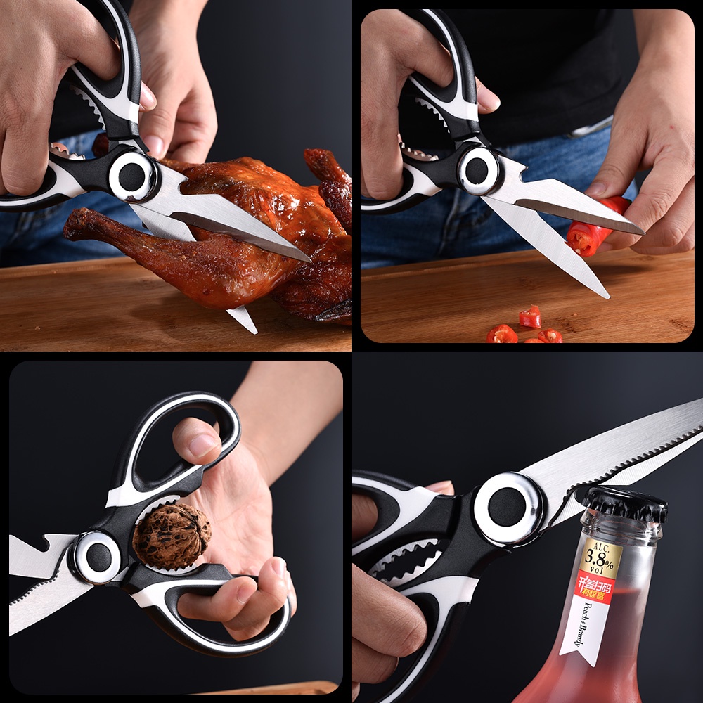 Kitchen Scissors Multifungction Gunting Dapur Serbaguna Stainless Stell Gunting Ikan/Ayam/Daging