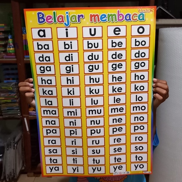 Poster Edukasi Anak Belajar Membaca Huruf