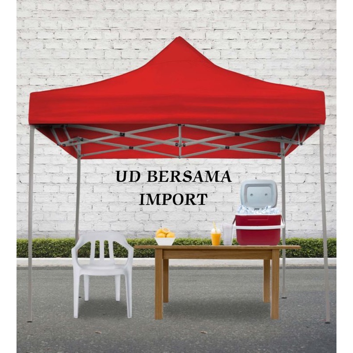 SOLEIL Tenda Gazebo Merah 3x3 M Gazebo Portable Merah